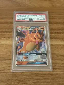 PSA 10 GEM MINT Charizard GX SM211 HOLO PROMO Hidden Fates Tin Pokemon Card 331 - Image 1