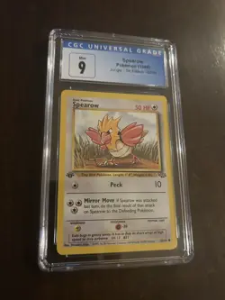 1999 Pokemon Jungle 1st Edition #62 - Spearow CGC 9 - Image 1
