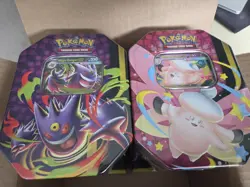 Pokemon TCG: Mega Moonlit Tins 1 x Gengar + 1 x Clefable - Image 1