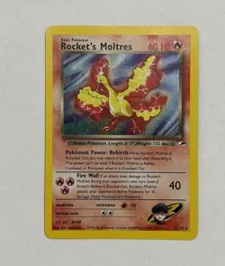 Rocket's Moltres 012/132 Gym Heroes Holo Rare Unlimited English HP 60 Sugimori - Image 1