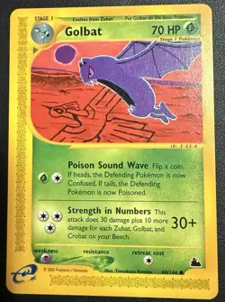 Pokemon Golbat 60/144 Non Holo Skyridge E Series NM - Image 1