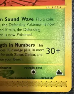 Pokemon Golbat 60/144 Non Holo Skyridge E Series NM - Image 4