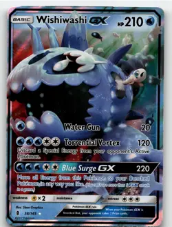 WISHIWASHI GX 38/145 ULTRA RARE GUARDIANS RISING POKEMON LIGHTLY PLAYED - Image 1