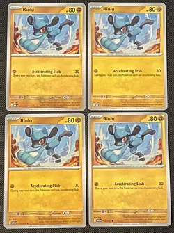 4x Riolu 112/217 Me: Ascended Heroes Pokemon Playset X4 NM - Image 1