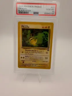 2000 Pokemon Promo Black Star #27 Pikachu Black Star PSA 10 - Image 1