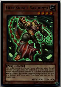 Gem-Knight Sardonyx Super Rare Hidden Arsenal 7: Knight of Stars HA07-EN001 LP - Image 1