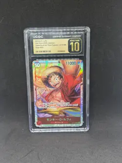 Bandai 2023 One Piece CCG Monkey D. Luffy ST10-006 SR Foil JP CGC 10 - Image 1