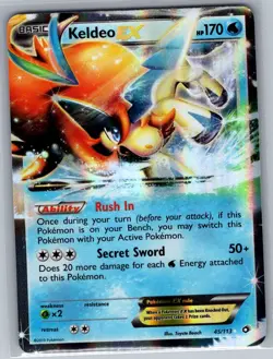 Keldeo EX 45/113 Legendary Treasures - Pokemon Card - NM - Image 1