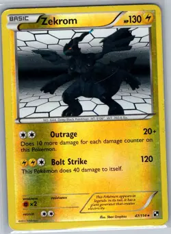 Zekrom 47/114 Reverse Holo Black and White - Pokemon Card - NM - Image 1