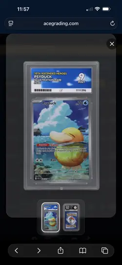 Pokemon TCG Ascended Heroes Psyduck Illustration Rare 226/217 Ace 9 Mint - Image 1