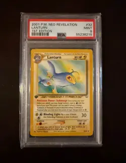 Pokemon 2001 Neo Revelation 1st Edition Lanturn 32/64 PSA 9 MINT - Image 1
