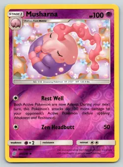 MUSHARNA 89/236 UC UNIFIED MINDS POKEMON REVERSE HOLO MP TSUTSUI - Image 1
