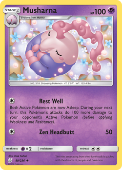 MUSHARNA 89/236 UC UNIFIED MINDS POKEMON REVERSE HOLO MP TSUTSUI - Image 4