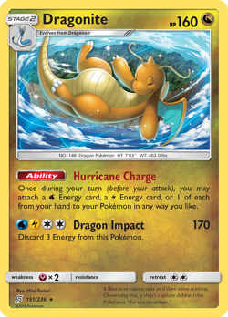 DRAGONITE 151/236 R UNIFIED MINDS POKEMON MP TSUTSUI - Image 4