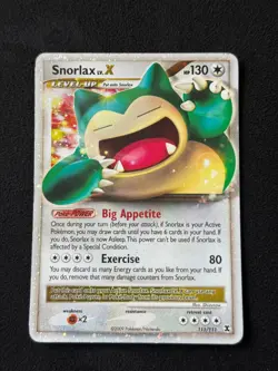 Pokemon TCG Snorlax LV.X Rising Rivals Holo Ultra Rare 111/111 130 HP - Image 1
