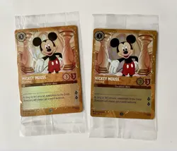 😍 2 x Disney Lorcana Mickey Mouse True Friend Glimmer Foil Promo 36/P2 Sealed - Image 1