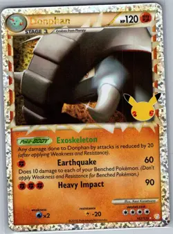 Donphan (Prime) 107/123 Celebrations: Classic Collection - Pokemon Card - NM - Image 1