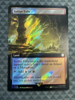 MTG Sulfur Falls #1040 Surge Foil Extended Art Rare UB: Fallout (PIP) - Image 2