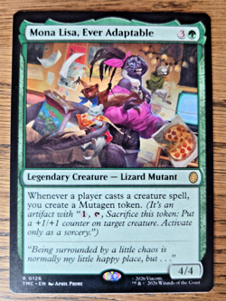 Mona Lisa, Ever Adaptable -Great Commander Card MTG TMNT NM - Image 1