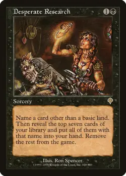 Invasion Desperate Research MTG Magic the Gathering NM - Image 1