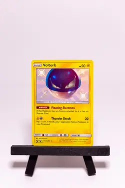 Voltorb SV13/SV94 Shiny Holo Rare Hidden Fates Shiny Vault Pokemon Card - Image 1