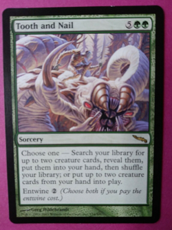 Magic the Gathering MTG Mirrodin TOOTH AND NAIL LP RARE 2003 NICE! - Image 1