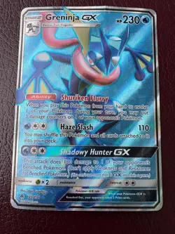 Pokemon TCG Greninja GX 120/131 Forbidden Light Full Art Ultra Rare Holo Card - Image 1