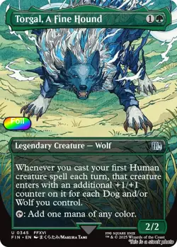 MTG Foil Torgal, A Fine Hound (Borderless) 345 FINAL FANTASY NM Magic - Image 1