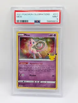 Pokemon Mew 011/025 Celebrations Gorgeous Holo ⚡💎⚡ PSA 9 - Image 1