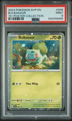Pokemon Bulbasaur SVP EN-SV 151 Poster Collection Promo #046 PSA 9 MINT - Image 1