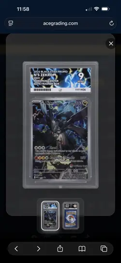 Pokemon TCG N’s Zekrom 031 Black Star Promo Pokemon Center Stamped ACE 9 MINT - Image 1
