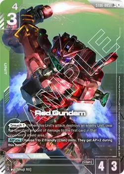 Red Gundam Alternate Art Foil - ST06-005 LR+ - Gundam TCG Card Game - Image 1