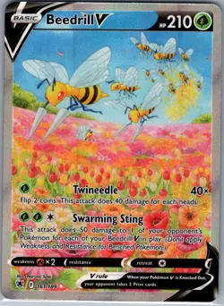 Beedrill V (Alternate Art) 161/189 SWSH10: Astral Radiance - Pokemon Card - NM - Image 1