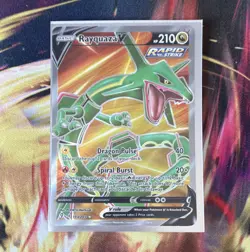 Pokemon Rayquaza V Full Art Secret Rare Holo Evolving Skies 193/203 Card - Image 1