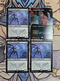 4x Avenger of the Fallen (1 is Borderless FOIL) - NM/M TDM MTG Magic - Image 1