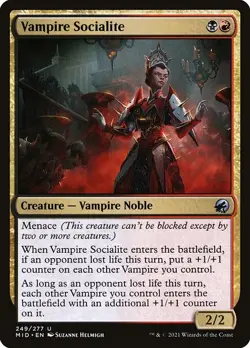 Vampire Socialite Foil Innistrad: Midnight Hunt 249 NM MTG - Image 1
