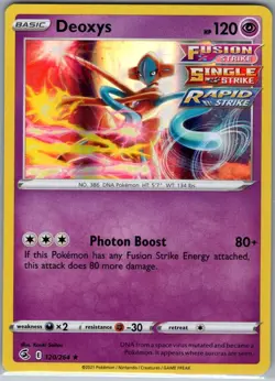 Deoxys 120/264 Holo SWSH08: Fusion Strike - Pokemon Card - NM - Image 1