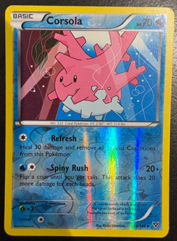 Pokemon TCG Corsola Reverse Holo Uncommon XY Base Set 36/146 LP - Image 1