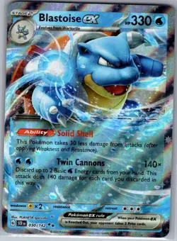 Blastoise ex 030/142 SV07: Stellar Crown - Pokemon Card - NM - Image 1