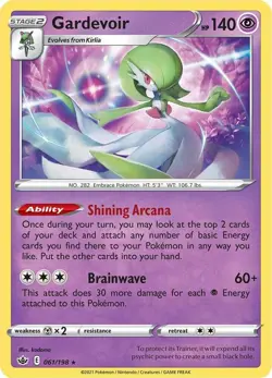 Gardevoir 061/198 Holo Rare Pokemon SWSH06: Chilling Reign NM - Image 1