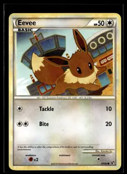 Eevee 47/90 HGSS Undaunted Common Pokemon - Image 1