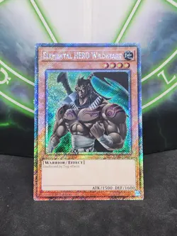 Yugioh Elemental HERO Wildheart RA03-EN157 Platinum Secret Rare 1st Edition NM - Image 1