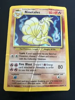 1999 Base Set Vintage Pokemon 2 Card Lot: Holo 1st Edition Machamp & Ninetales - Image 4