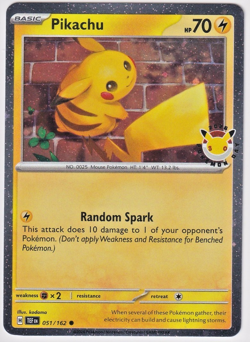 Pikachu 051/162 Pokemon Day 2026 Stamped Promo Pokemon English Cosmo Holo - Image 1