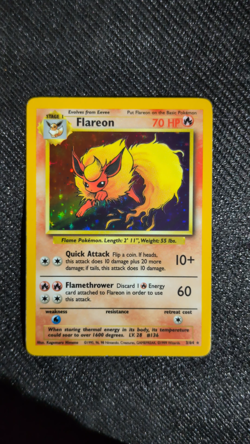 Pokemon TCG Flareon No Jungle Icon Error 3/64 Holo Unlimited Holo Rare - Image 2