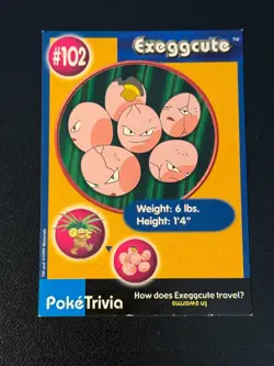 Exeggcute 102 Pokemon Burger King PokeTrivia Promo - Image 1