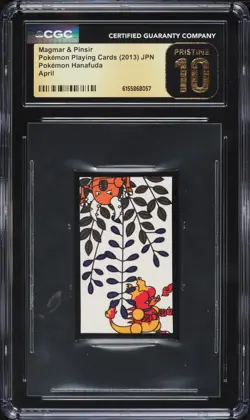2013 Pokemon Japanese Cards Hanafuda April Magmar & Pinsir CGC 10 PRISTINE - Image 1