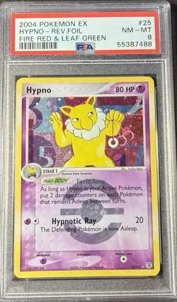 2004 Pokemon EX FireRed & LeafGreen 25 Hypno Reverse PSA 8 NM-MT - Image 1