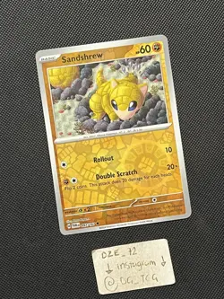 Pokemon Twilight Masquerade - Sandshrew - 097/167 - Reverse Holo - M/NM - Image 3