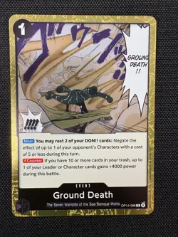 One Piece The Azure Sea's Seven - Ground Death - Rare Foil - OP14-096 - Image 1